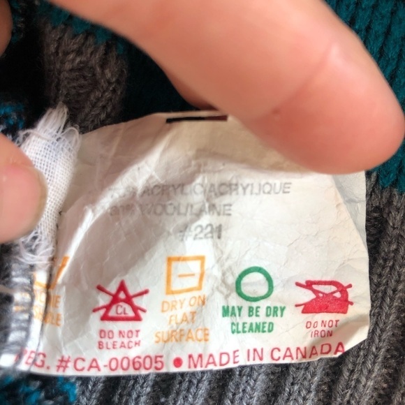 Vintage Wool Blend Southwestern Aztec Grandpa Crewneck Knit Sweater Medium - Picture 10 of 10